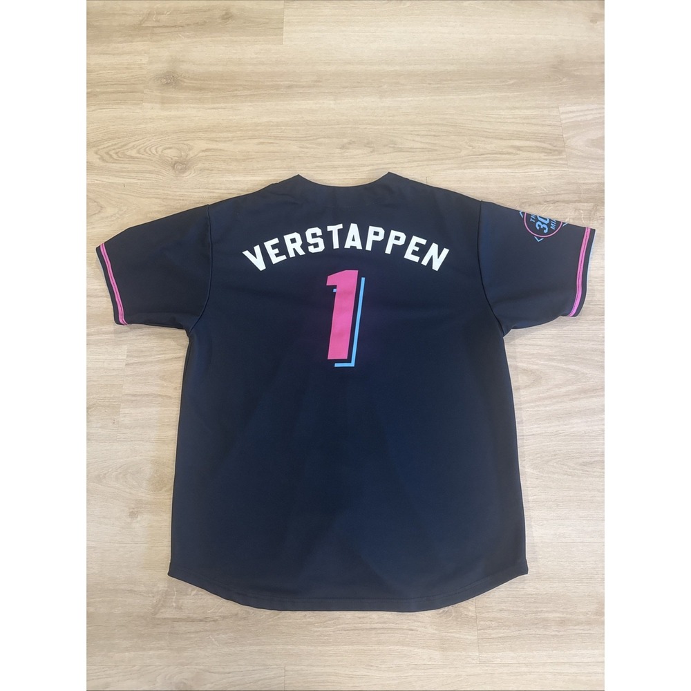 Max Verstappen #1 Furious Motorsports Miami Vice City F1 Racing Jersey Size L